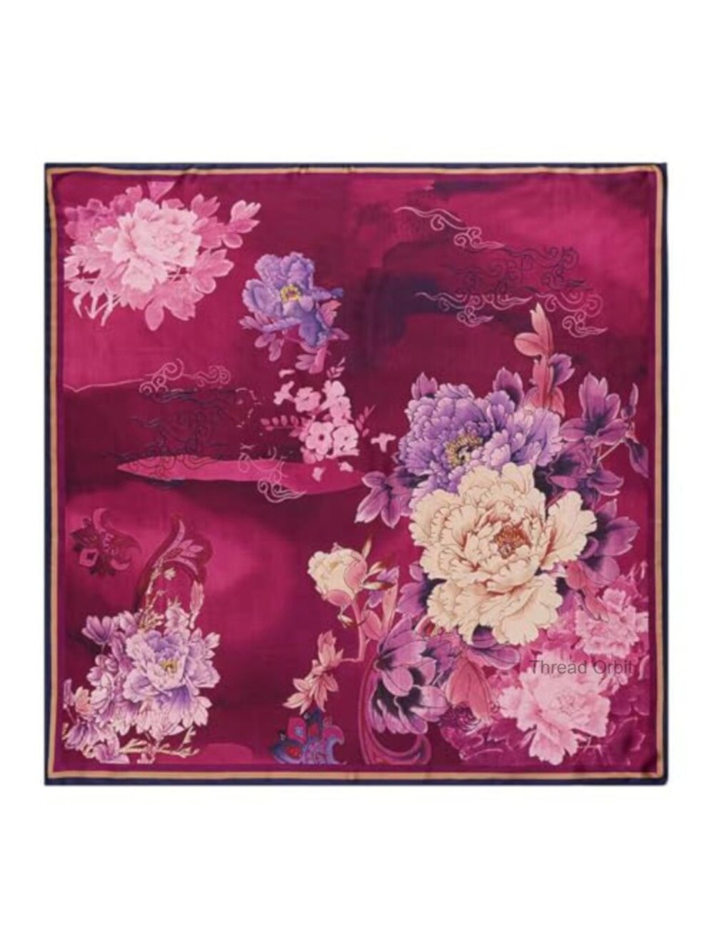 Large 43" Square Silk Feeling Satin Scarf Hair Wrap Shawl